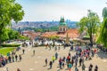 Cityscape of Prague from the observation ground in a Royal Castle complex